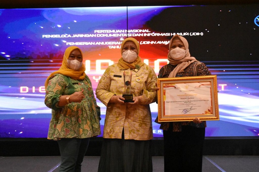 Kota Bekasi Masuk 5 Besar Terbaik Penghargaan JDIHN Tahun 2021