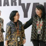 Dirjen Cipta Karya Diana Kusumastuti (Paling Kanan) Direktur Bina Teknik Permukiman dan Perumahan Dian Irawati (Tengah) dan Kepala Balai Kawasan Permukiman dan Perumahan Budianto Prasetio (Paling Kiri)