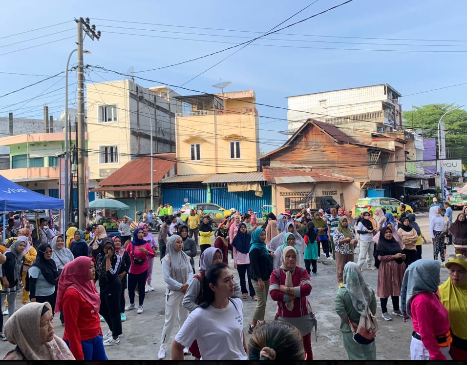 BZ-WIN Promosikan Program, Ajak Warga Senam Sehat Bersama
